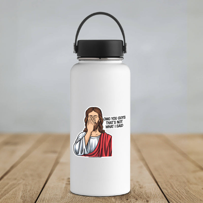 Facepalm Jesus Funny Sticker