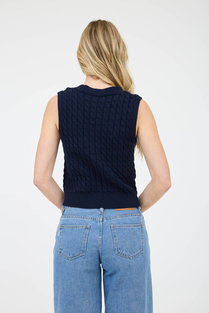 Bianca Cable Knit Vest