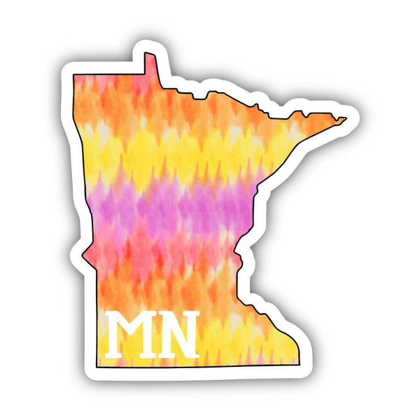 Minnesota Tie Dye Stripes Sticker