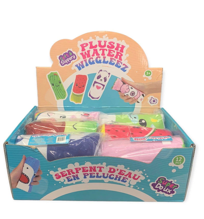Cute Reversible Plush Water Wigglers - 6 Assorted