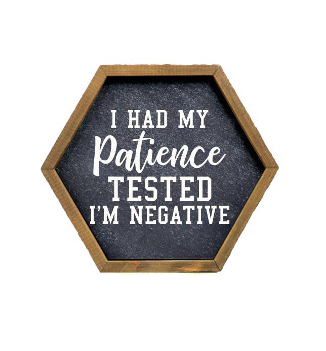 I Had My Patience Tested Office Desk Sign