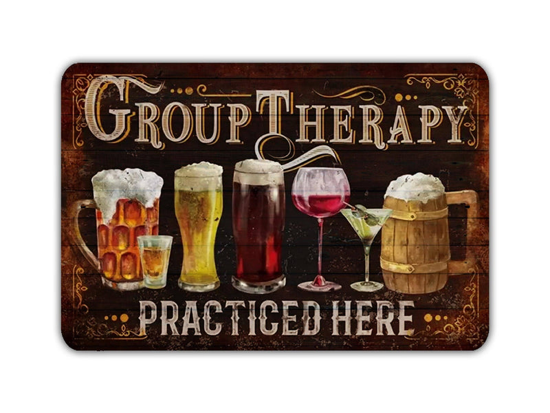 Group Therapy Metal Sign