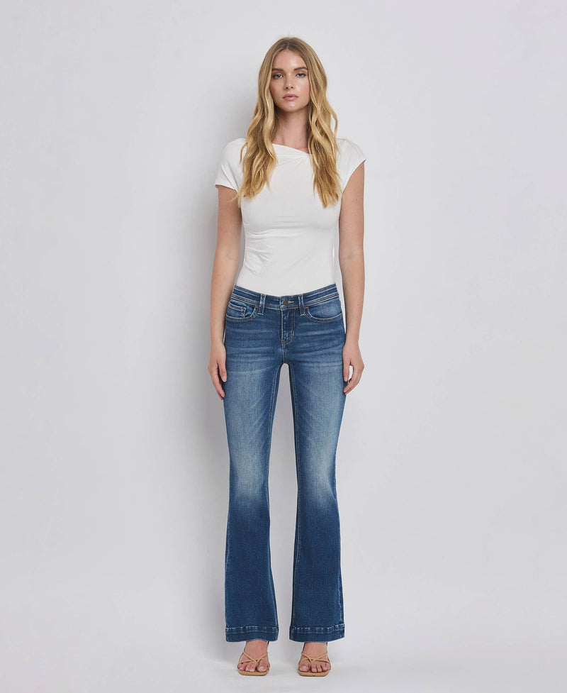 Low Rise Back Yoke Bootcut Jeans