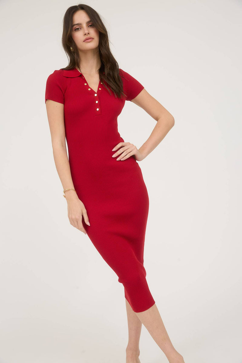 Kathryn Knit Midi Dress - bodycon