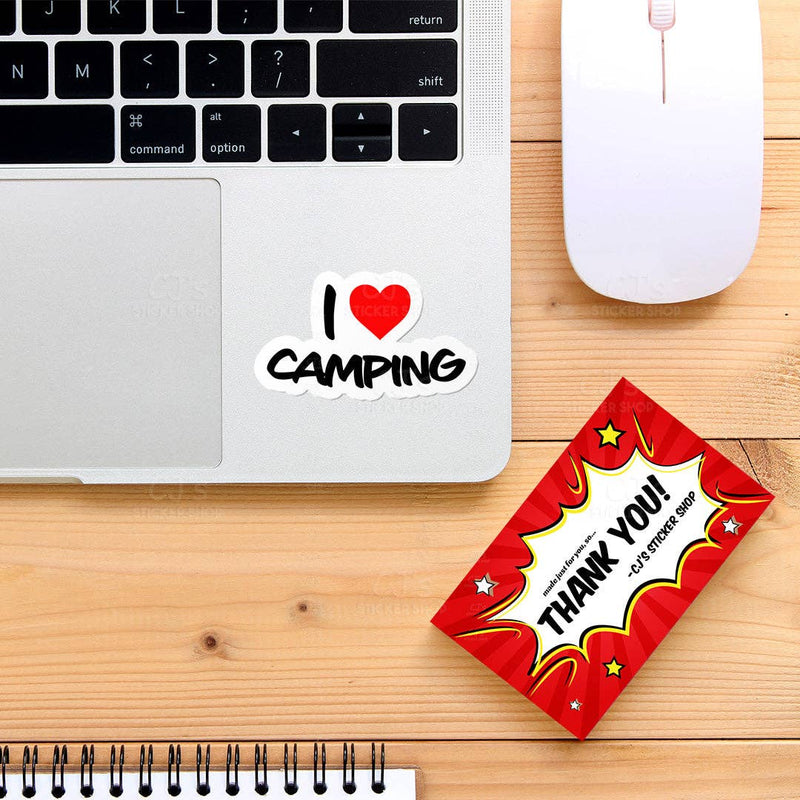 I Love Camping Sticker Vinyl Decal