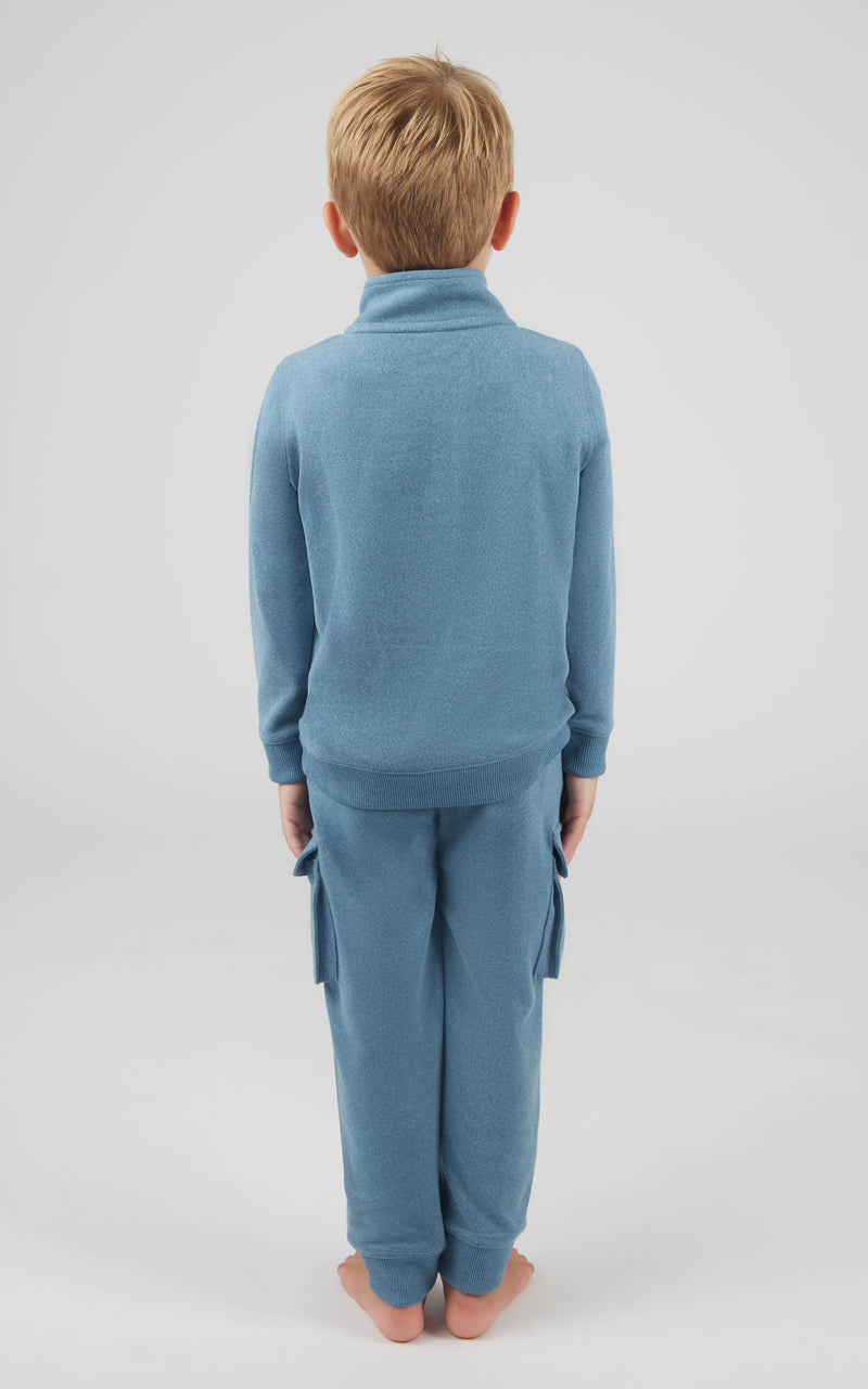 Toddler Boys Melange Fleece Half Zip and Jogger