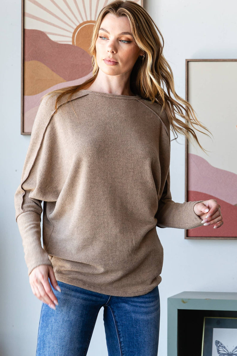 WOMEN'S ELEGANT COZY DOLMAN SWEATER