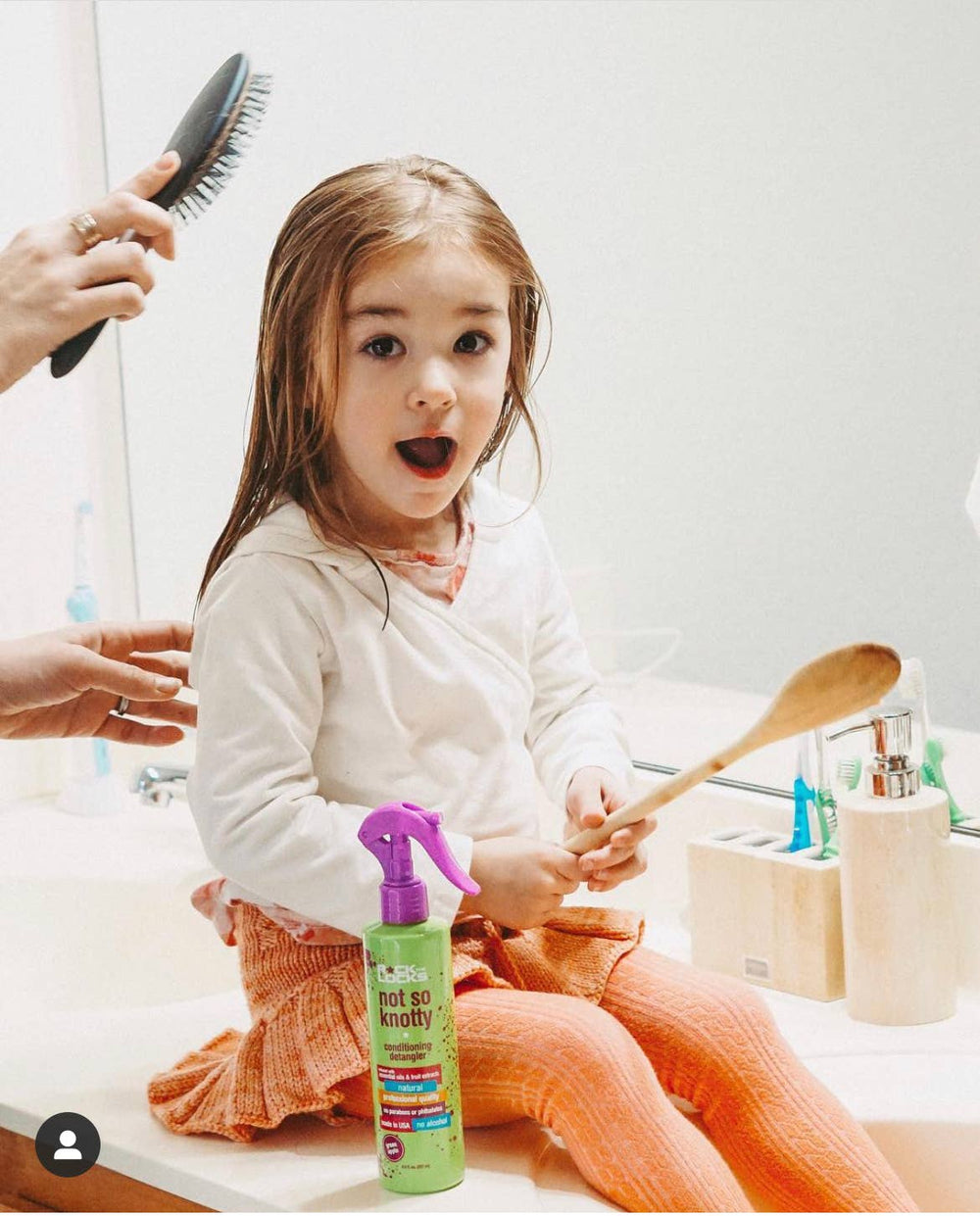 Rock the Locks Not so Knotty - Green Apple Detangler – Squirrelly Mama