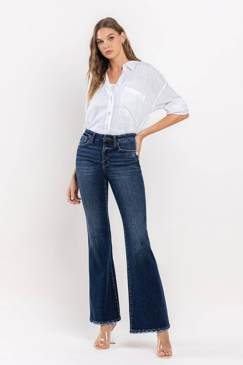 Tiff High Rise Relaxed Flare Jeans by Vervet
