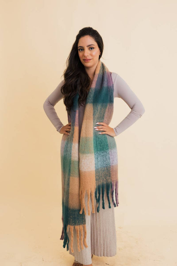 Cozy Breeze Oversized Fringe Scarf- Multiple