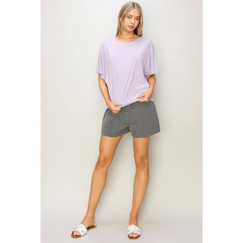 Elbow Length Dolman Sleeve Top