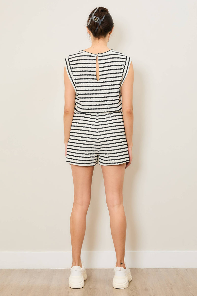 Sara Striped Romper