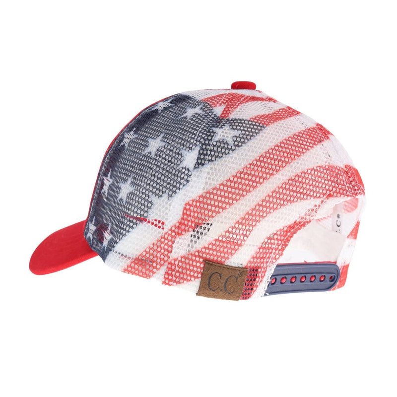 Embroidered American Flag Hat- Multiple Colors