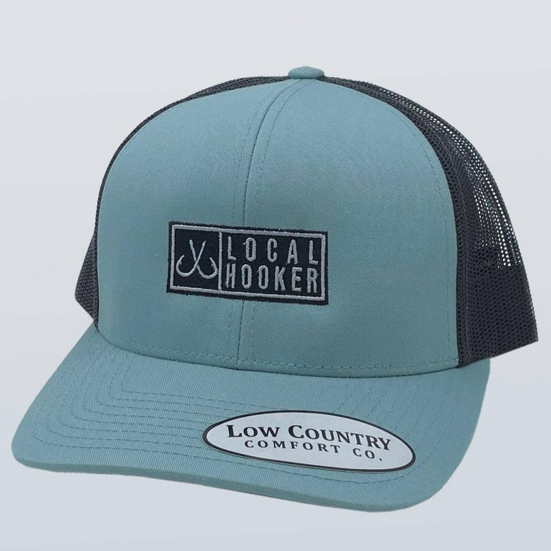 Local Hooker Hat-Black & Dusty Blue