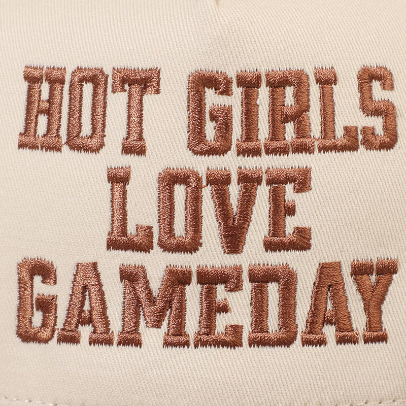 HOT GIRLS LOVE GAMEDAY Embroidery Trucker Hat