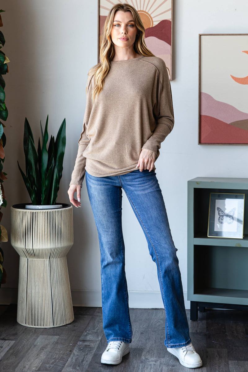 WOMEN'S ELEGANT COZY DOLMAN SWEATER