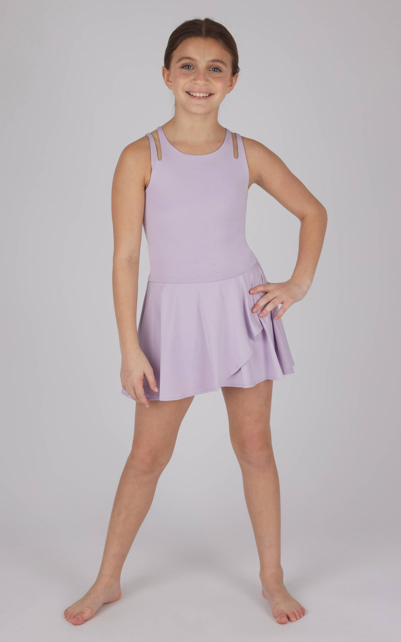 Girls Cut Out Tank, Skort and Scrunch: Raspberry Rose