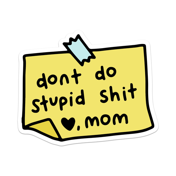 Don't Do Stupid Shit Sticker: Vinyl Sticker