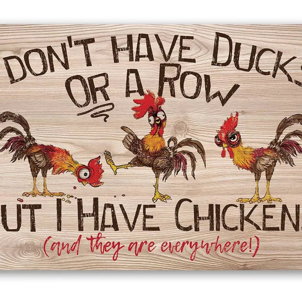 I Don't Have Ducks - Metal Sign