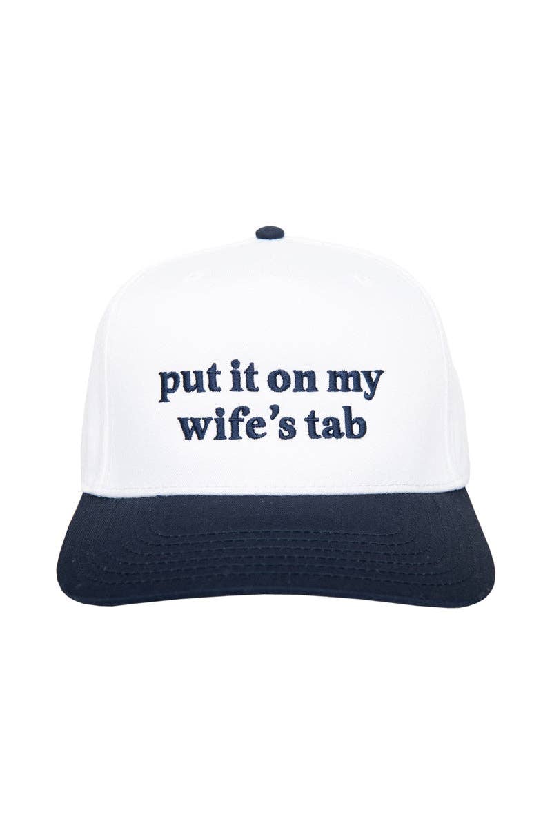 Put It On My Wife's Tab Men's Trucker Hats Vintage
