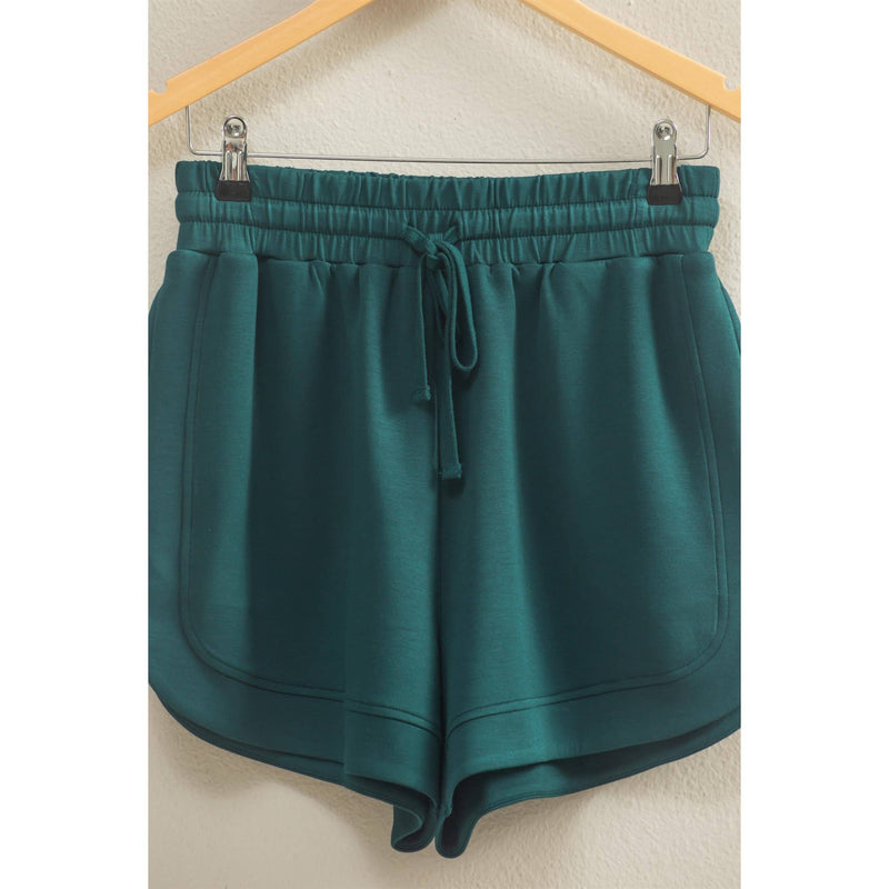 Scuba Elasticized Waist Casual Loose Sweat Shorts