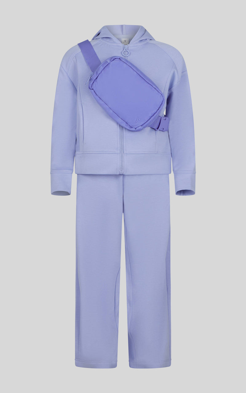 Little Girls Jacket, Wide Leg Pant, and Bag Set