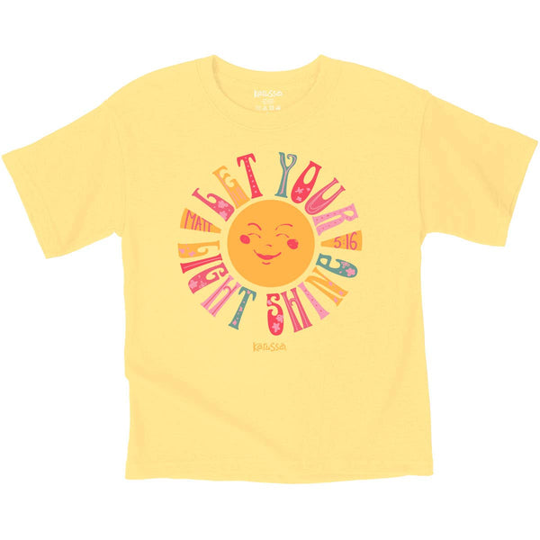 Kerusso Kids T-Shirt Let Your Light Shine: 4T / Banana