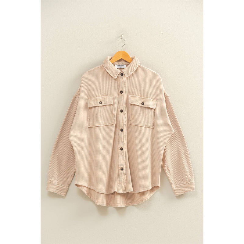 Waffle Button Up Shacket