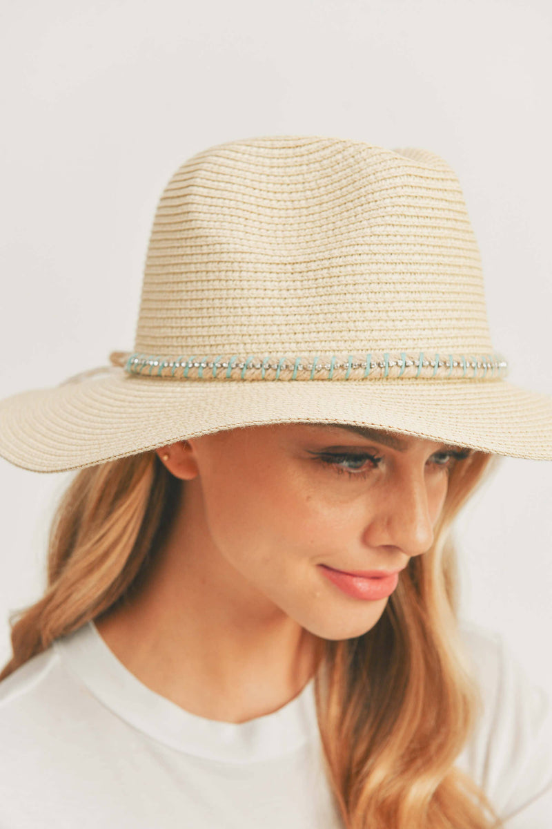Marissa Sun Hat with Band: Taupe