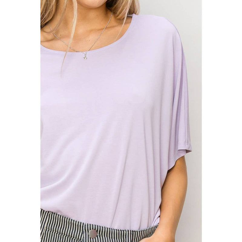 Elbow Length Dolman Sleeve Top