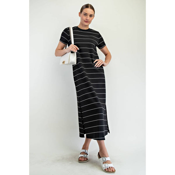Maxine Striped Scuba Dress