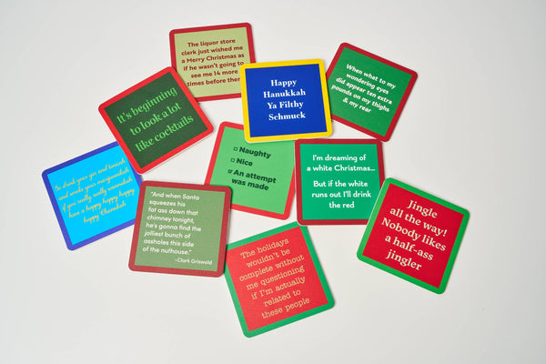 COASTER Xmas Punctuation | Funny Party Gift | Home Bar Decor