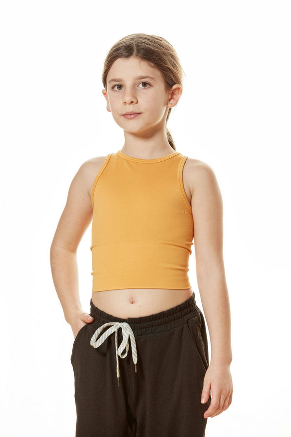 Girls Chevron Crop Top- Multiple Colors
