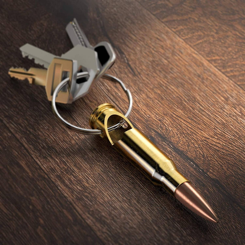 Real Bullet Keychain Bottle Opener - Made in USA