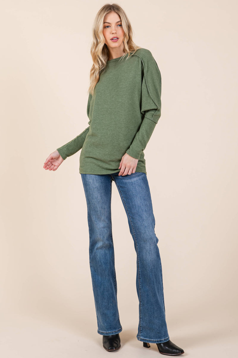 WOMEN'S ELEGANT COZY DOLMAN SWEATER