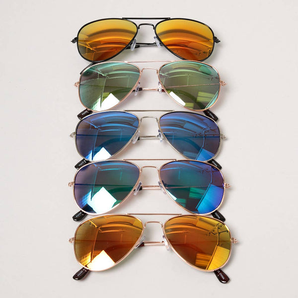 Kid's Tinted Aviator Sunglasses-Various Colors