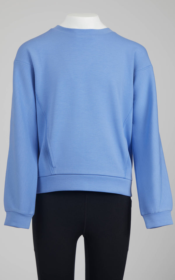 Girls Soft Scuba Zuri Crew Neck Sweatshirt: Multiple Colors