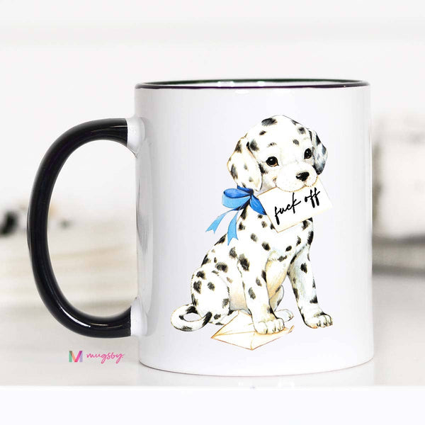 Fuck Off Funny Dog Coffee Mug