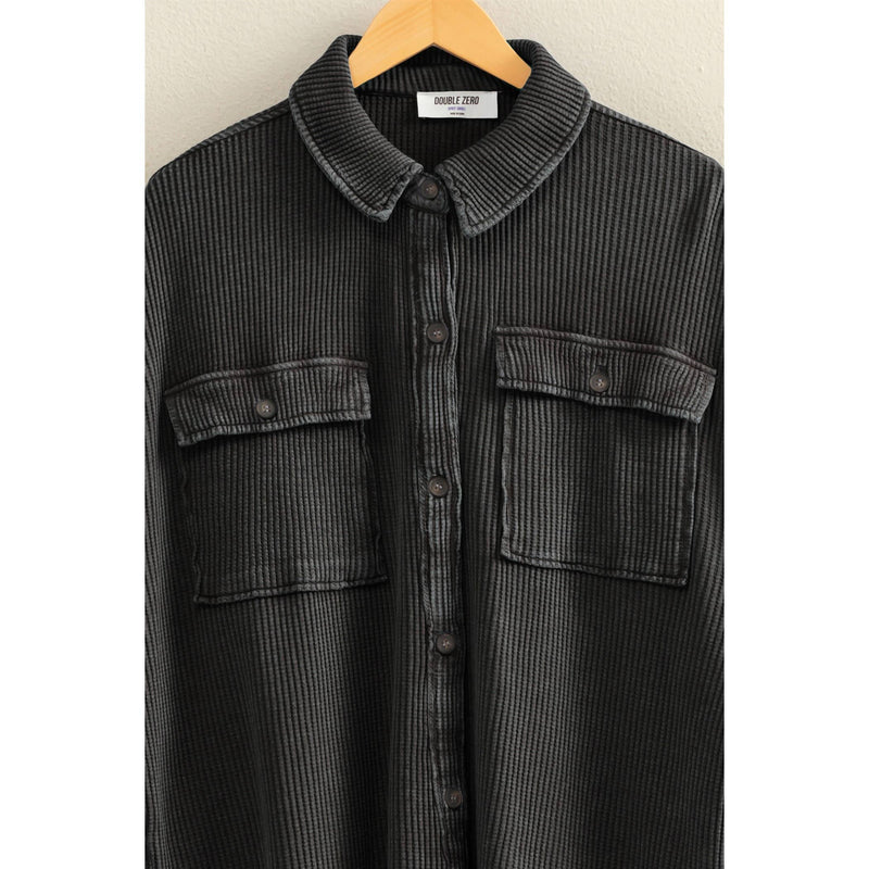 Waffle Button Up Shacket