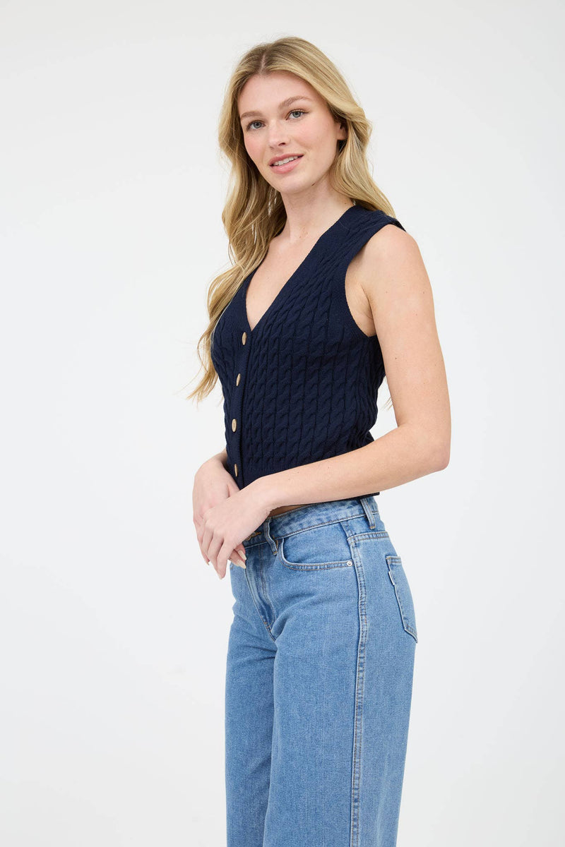 Bianca Cable Knit Vest