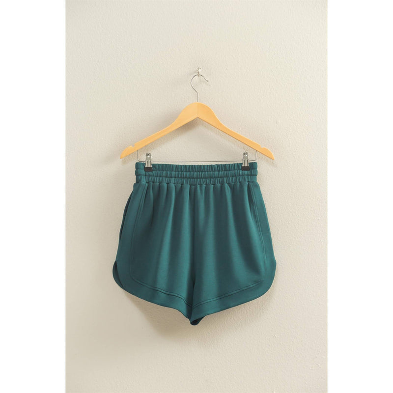 Scuba Elasticized Waist Casual Loose Sweat Shorts