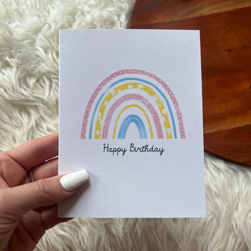 "Happy birthday"  birthday card