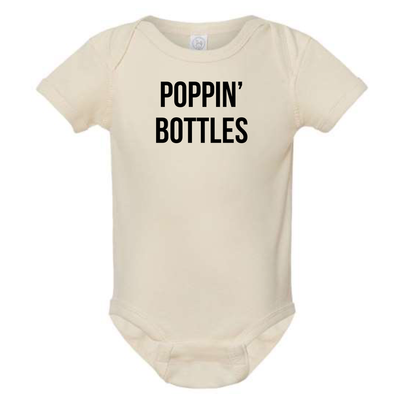 Poppin' Bottles Onesie- Black