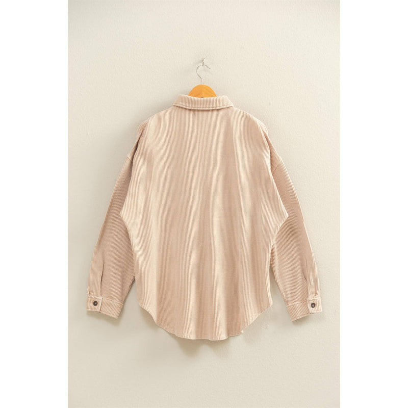 Waffle Button Up Shacket