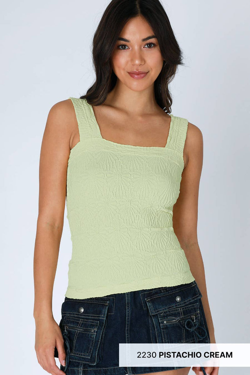 Lace Textured Square Top- Multiple