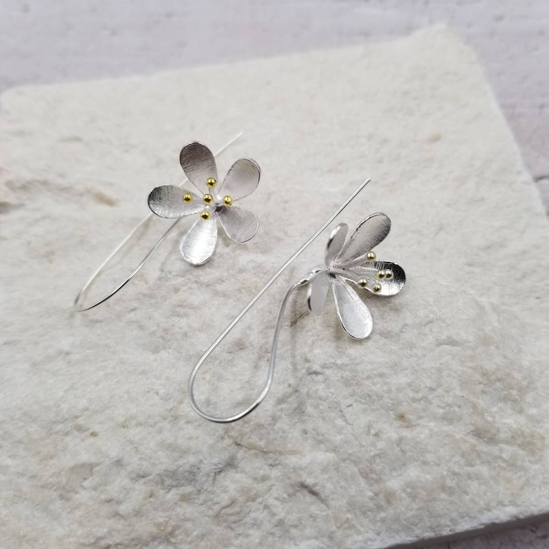 Flower of Life Silver Earrings