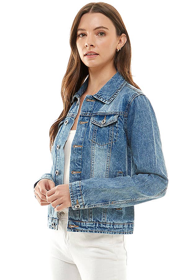 SHORT COTTON DENIM JACKET
