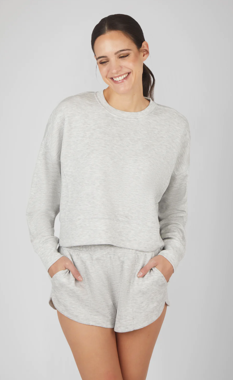 Scuba Modal Pullover Sweatshirt and Short Set