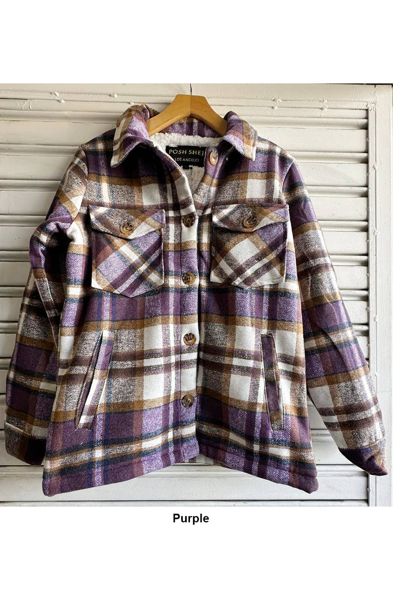 Monica Fur Lined Shacket with Pockets