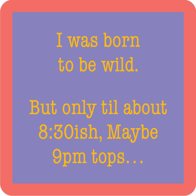 COASTER Born To Be Wild | Funny Party Gift | Home Bar Decor